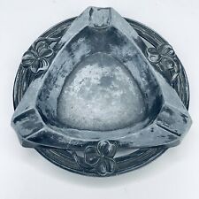 Vintage Art Nouveau Pewter Ashtray Floral Design 13.5cm Diameter Antique Ashtray