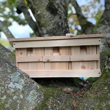 Sparrow Nest Box House Colony Terrace Wooden with Removable Nest Fronts