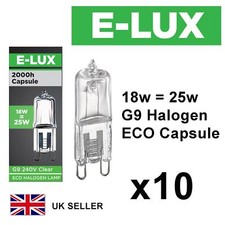 10x G9 18w=25w E-LUX DIMMABLE ECO HALOGEN ENERGY SAVING bulbs Capsule 240V