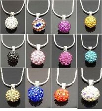 Necklace Crystal Disco Clay 10mm Ball 12 Colours Gift