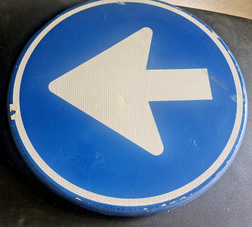Vintage blue white left arrow - vintage,