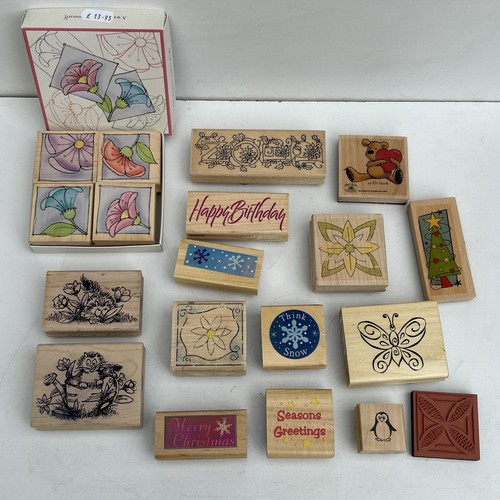 Wooden stamps for card making - wooden,