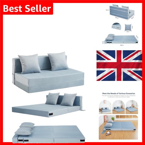 Folding sofa bed 1 blue - sofa, 4-in-1