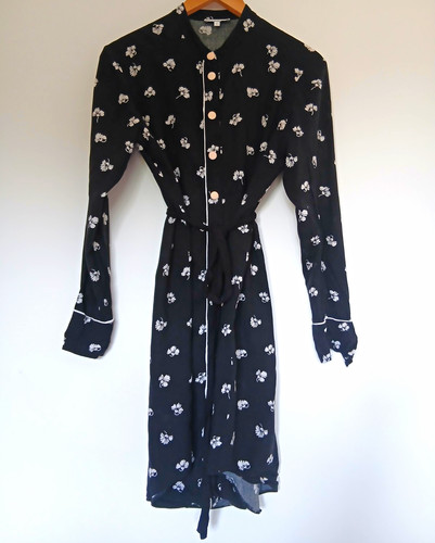 Warehouse black white - black/white, floral