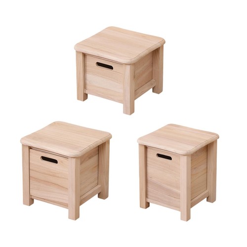 Wooden step stool with - stool, storage