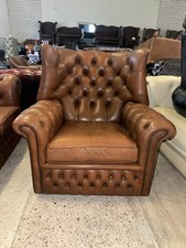Chesterfield tan brown real - chesterfield,