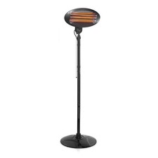 Tristar KA-5289BS Electric Patio Heater 3 Heat Settings Freestanding Black
