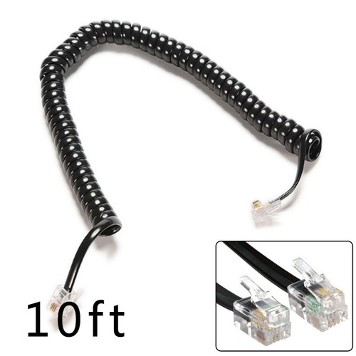 3meters 10ft black - black, telephone