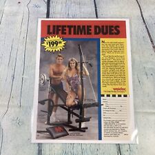 1991 Weider Home Gym Sexy Lady Man Vtg Print Ad/Poster Promo Art Magazine Page