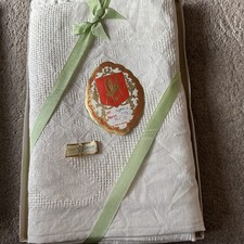 Natural colored Irish Linen tablecloth size 52” x 52” square 