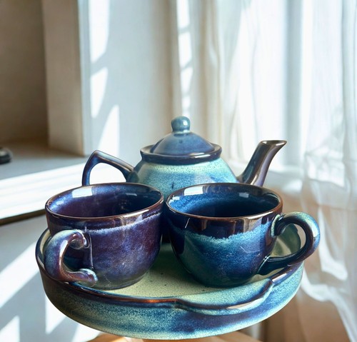 Handcrafted ceramic tea - handcrafted, set