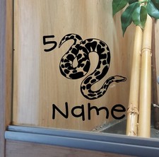 Snake Customised Vivarium  Sticker  #5 Boa Python Corn Hognose Tree
