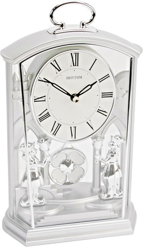 Rhythm mantel clock silver - clock,