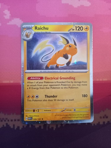 Pokemon card raichu sam club - card,