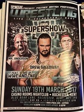 Signed A3 Wrestling Poster -