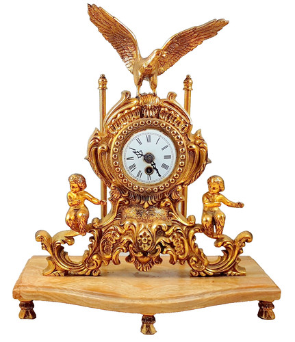 Antique mantel clock table - antique,