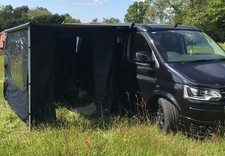 Campervan black PVC awning