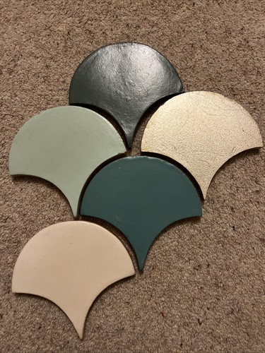Fired earth wall tiles - 5x,