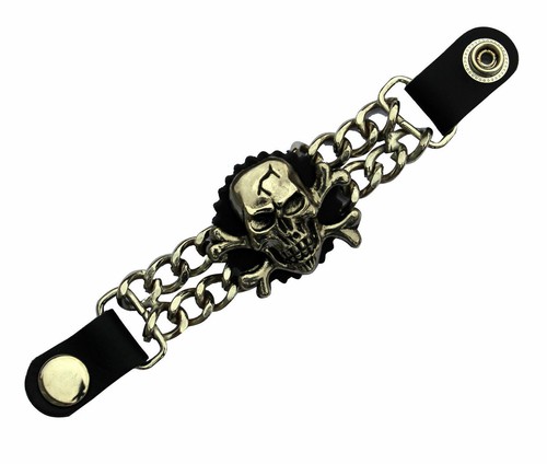 Large skull chain leather - skull,