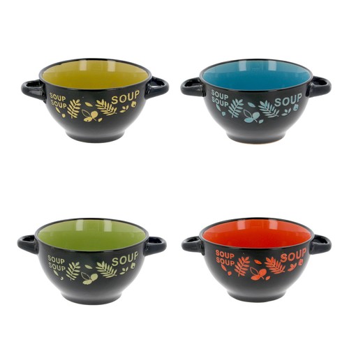 Soup bowls with - handles, large