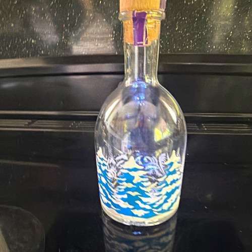 Clear glass decorative bottle - clear,