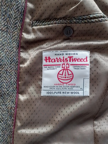 Harris tweed blazer 38r green - harris,