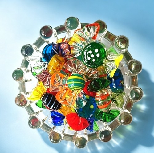 12pcs vintage murano glass - 12pcs,
