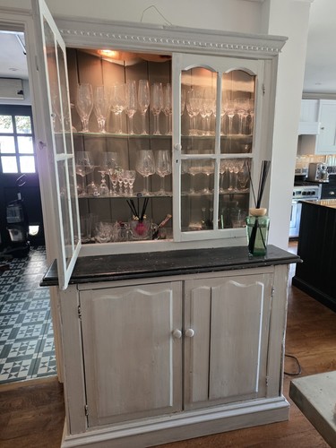 Painted antique pine dresser - painted,