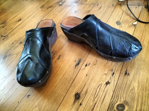 Vintage leather clogs men - leather, men's
