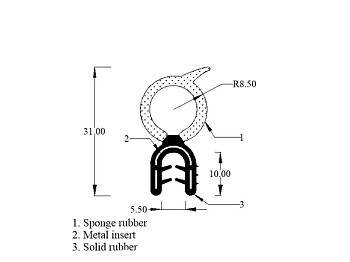 Self gripping rubber - rubber, door