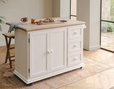 Shire white kitchen island - kitchen,