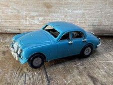 Vintage Mimic Motorways Slot Car By Tri-any, Jaguar, Blue.