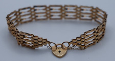 9CT YELLOW GOLD GATE BRACELET