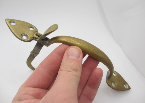 Victorian brass door latch - victorian,