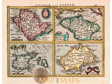 Anglesey, Jersey & Isle of Wight Map – Mercator 1634