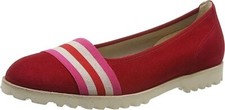BNIB Gabor Jollys Ladies/Girls Slip-On Leather Comfort Shoes, Red, UK3 /EU35.5