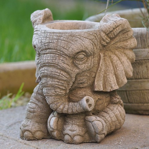 Elephant plant pot - elephant,