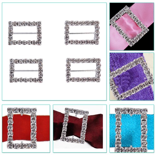 18mm square diamante slider - square,