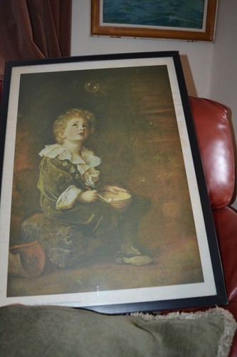 Glazed large vintage framed - vintage,