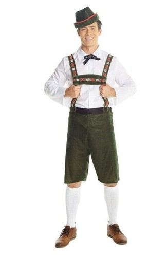 Mens lederhosen fancy dress - mens,