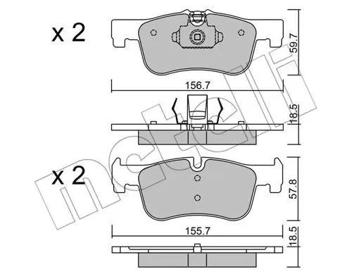 Brake pads 0959 metelli - brake,