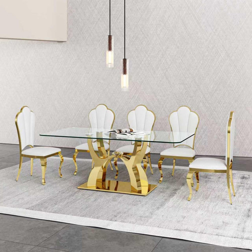 Glass dining table set - glass,