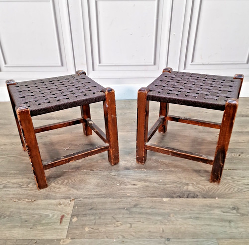 Pair vintage woven - pair, strap