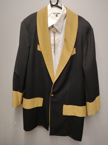 Mens black tan - boy, drape