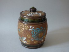 COLLECTABLE ROYAL DOULTON LAMBETH WARE SMOKING TOBACCIANA TOBACCO JAR POT A/F