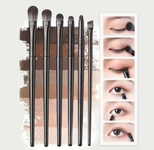 6pcs Eyeshadow Soft Makeup Brush Set Thread Eyelinethread Eyeliner Blade Brush