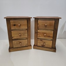 Aylesbury Solid Antique Pine bedside tables x 2 (ASSEMBLED)