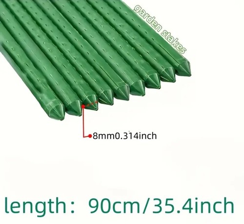 Green garden plant stakes - green,