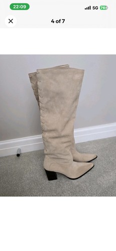 Zara beige slouchy leather - zara,