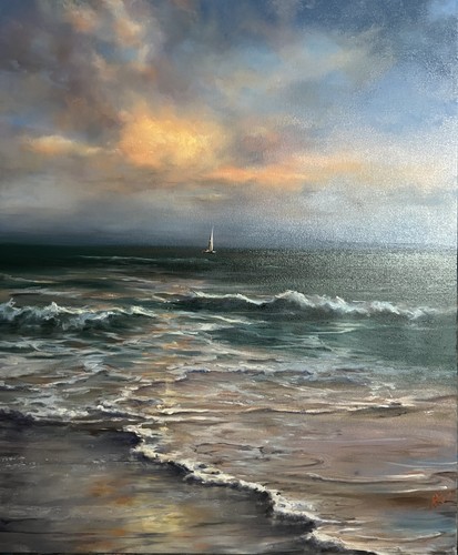 Original sea oil - , painting